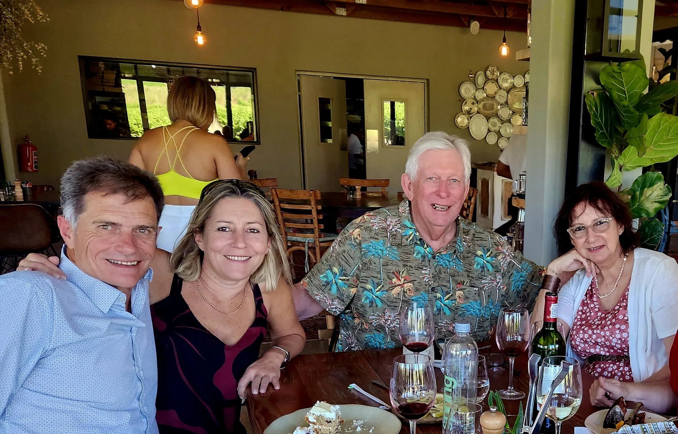 Celebrating with clients over dinner